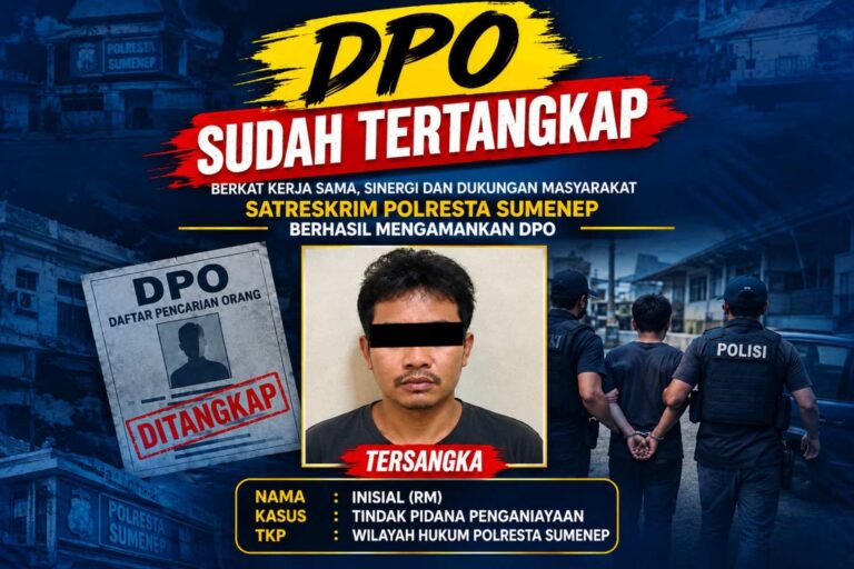 Polresta Sumenep Tangkap DPO Dugaan Kasus Penganiayaan Difabel di Batuputih