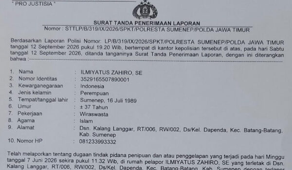 Warga Sumenep Laporkan Istri Anggota DPR Terkait Investasi MBG, Ini Kronologinya